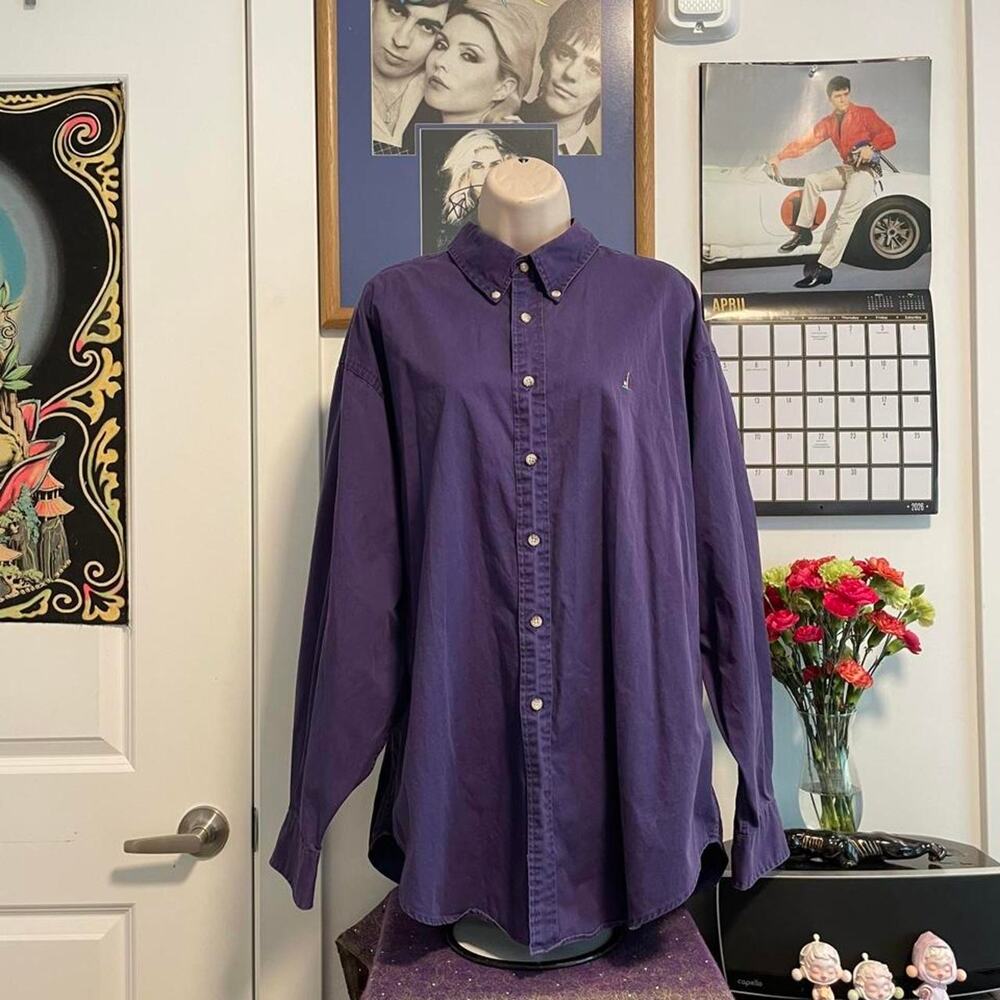 Norsport purple button up shirt